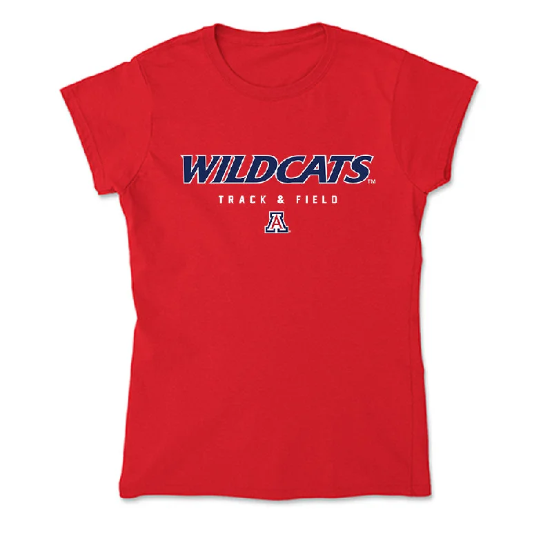 Arizona - NCAA Women's Track & Field : Jade Brown - Soft Style Women’s T-Shirt-- Cashmere Blend Cotton Blend Poly Blend Arizona - NCAA Women's Track & Field : Jade Brown - Soft Style Women’s T-Shirt-- Cashmere Blend Cotton Blend Poly Blend