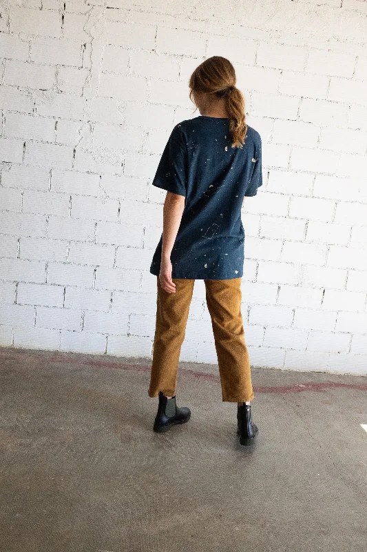 Giulia unisex T-shirt with pockets blue constellations-- Rayon Fabric Velvet Fabric Corduroy Fabric Giulia unisex T-shirt with pockets blue constellations-- Rayon Fabric Velvet Fabric Corduroy Fabric