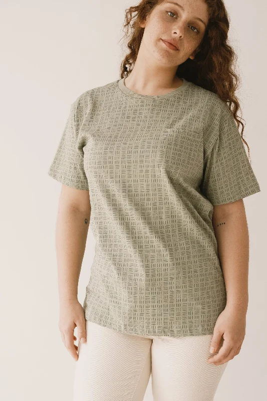 Harriet Unisex T-Shirt in wicker green-- Anti-Shrink Durable Soft