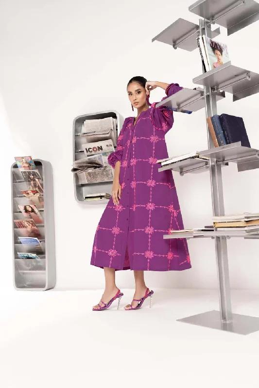 Stitched - Embroidered Cambric Dress Tunics Stylish elegant