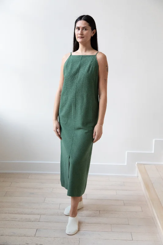 Boboutic | Trace Dress in Green Silk Halter Neckline Beach