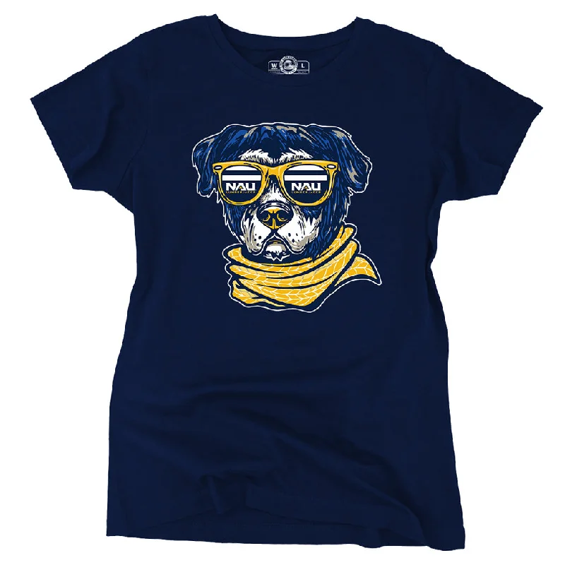 NCAA Northern Arizona Lumberjacks Women's The Duck Company Hound T-shirt-- Fashionable Trendy Casual