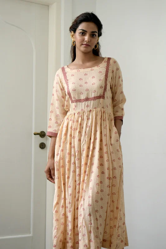 Salmon & Peach Dress Tunics Lace romantic