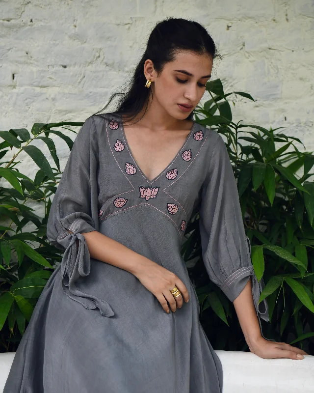 Smoked Grey Dress Tunics Trendy modern