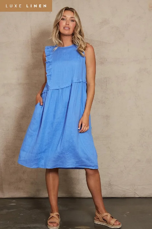 Eb & Ive - Indica Frill Dress - Capri Tunics Versatile stylish