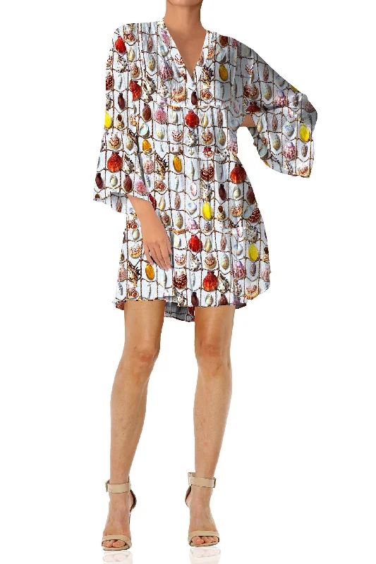 Long Sleeve Plunge Neck Dress Cowl Neckline Elegant