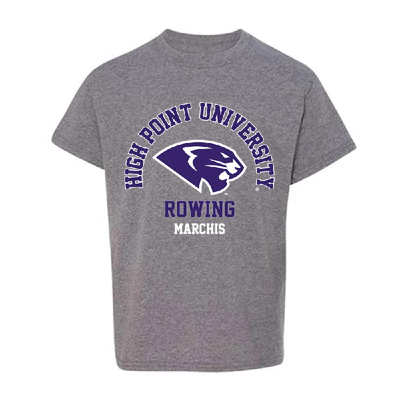 High Point - NCAA Women's Rowing : Caroline Marchis - Youth T-Shirt-- Nylon Fabric Polyester Fabric Spandex Fabric High Point - NCAA Women's Rowing : Caroline Marchis - Youth T-Shirt-- Nylon Fabric Polyester Fabric Spandex Fabric