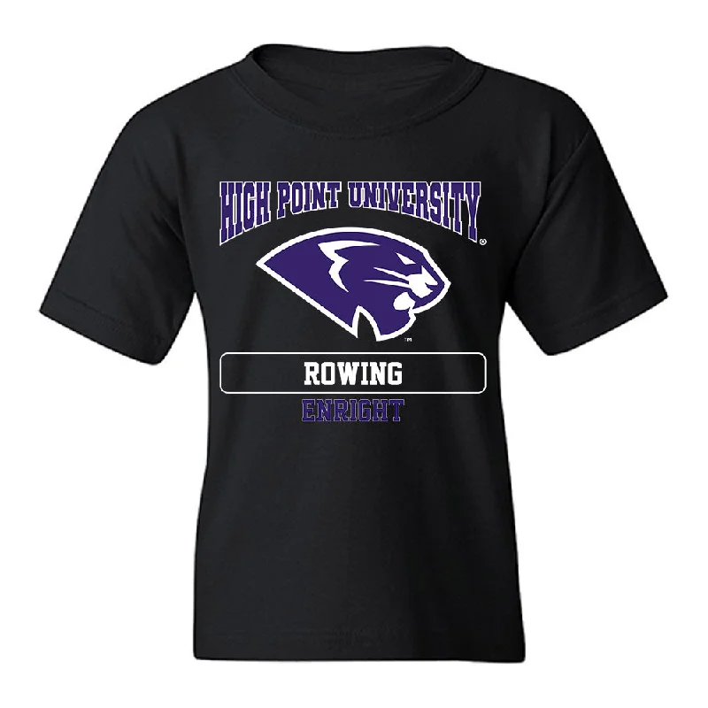 High Point - NCAA Women's Rowing : Caitlin Enright - Youth T-Shirt-- Ribbed T-Shirt High Neck Heavyweight High Point - NCAA Women's Rowing : Caitlin Enright - Youth T-Shirt-- Ribbed T-Shirt High Neck Heavyweight