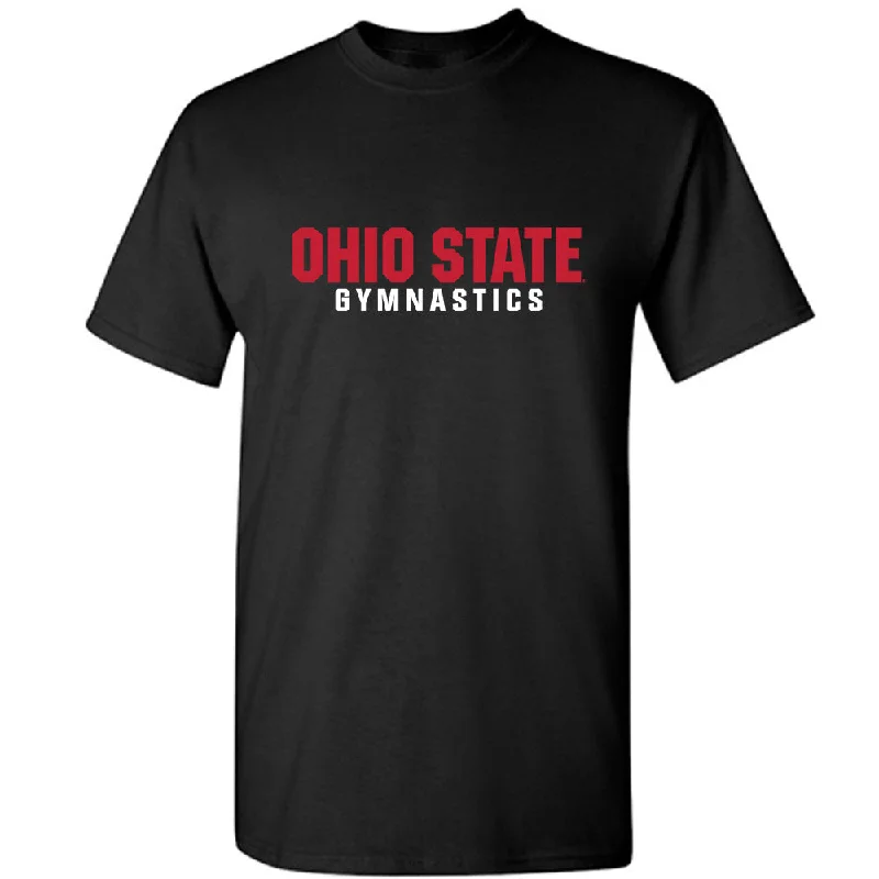 Ohio State - NCAA Women's Gymnastics : Sidney Washington - T-Shirt-- Notch Collar Peter Pan Collar Cowl Neck Ohio State - NCAA Women's Gymnastics : Sidney Washington - T-Shirt-- Notch Collar Peter Pan Collar Cowl Neck
