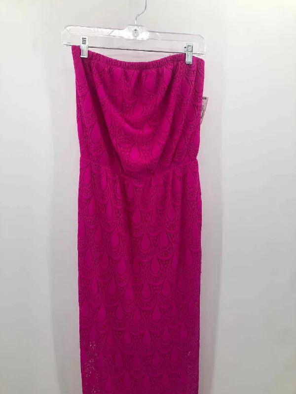 Pre-Owned Lilly Pulitzer Pink Size Medium Maxi Strapless Dress Tunics Cozy soft
