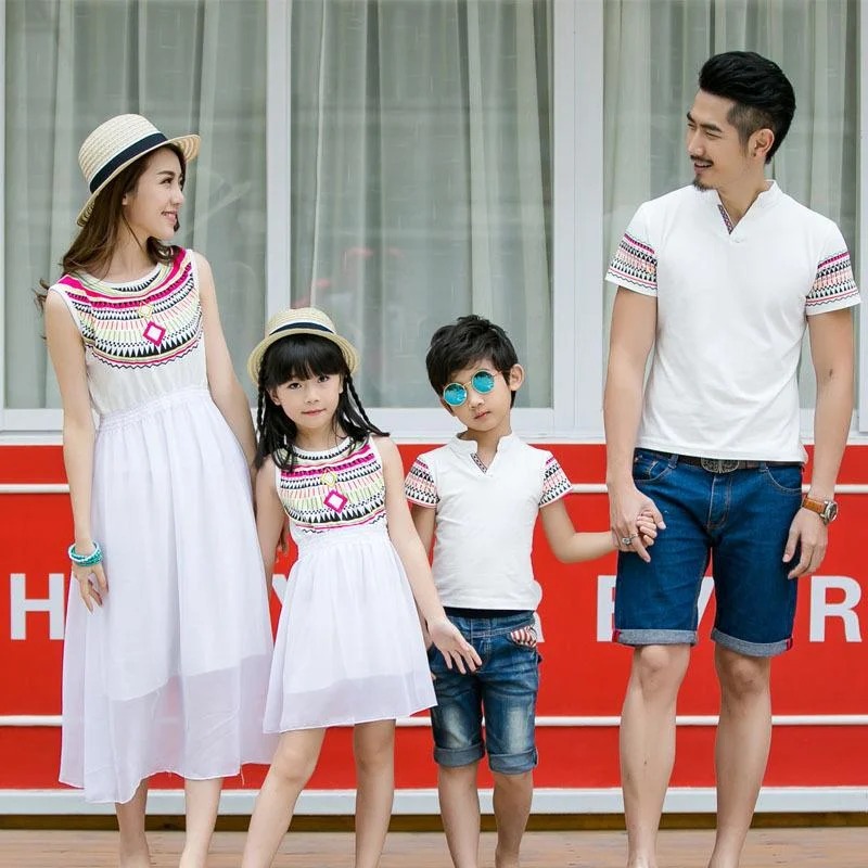 Matching Family Outfit Mother Daughter Chiffon Dress Maxi Flowy Bohemian