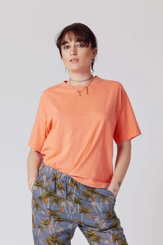 Inga T-Shirt True Pink-- Mesh Blend Leather Blend Suede Blend
