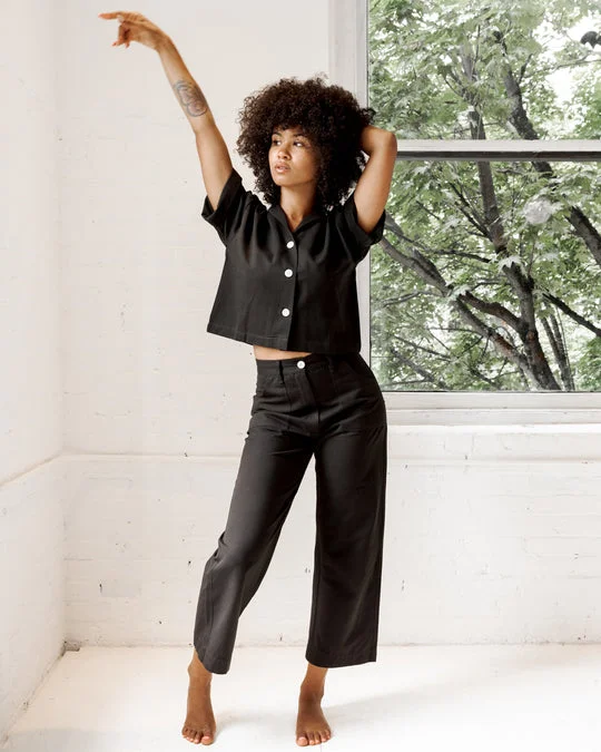Cargo Shirt (Black)-- Sequined Glittery Shiny