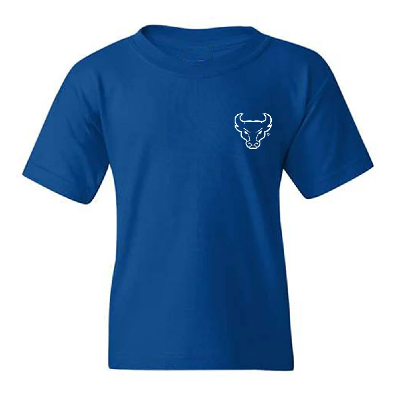 Buffalo - NCAA Women's Track & Field : Alexia Jones - Youth T-Shirt-- Spandex Blend Rayon Blend Denim Blend Buffalo - NCAA Women's Track & Field : Alexia Jones - Youth T-Shirt-- Spandex Blend Rayon Blend Denim Blend