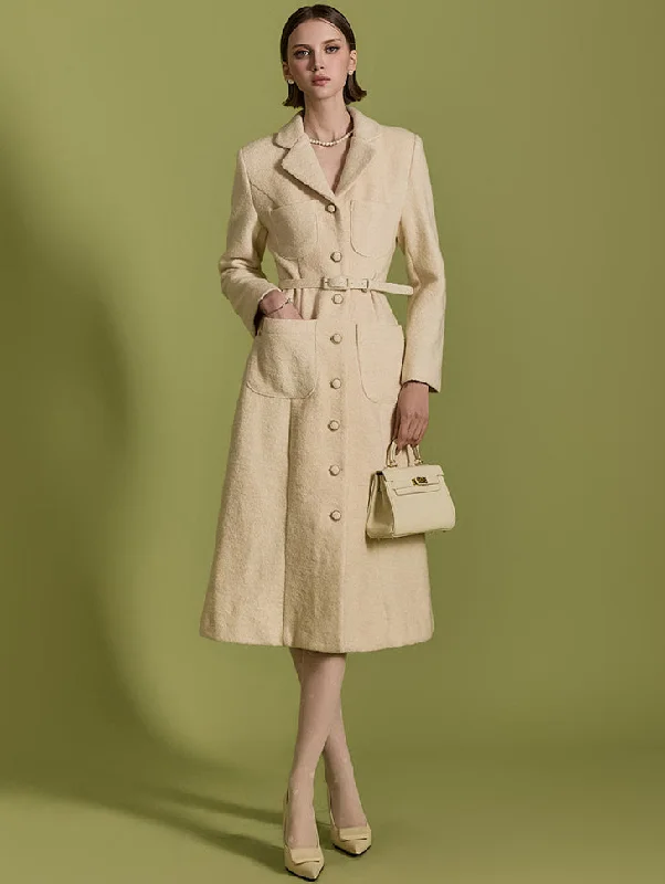 D5154 Wool Dress With Belt Tunics Business professional