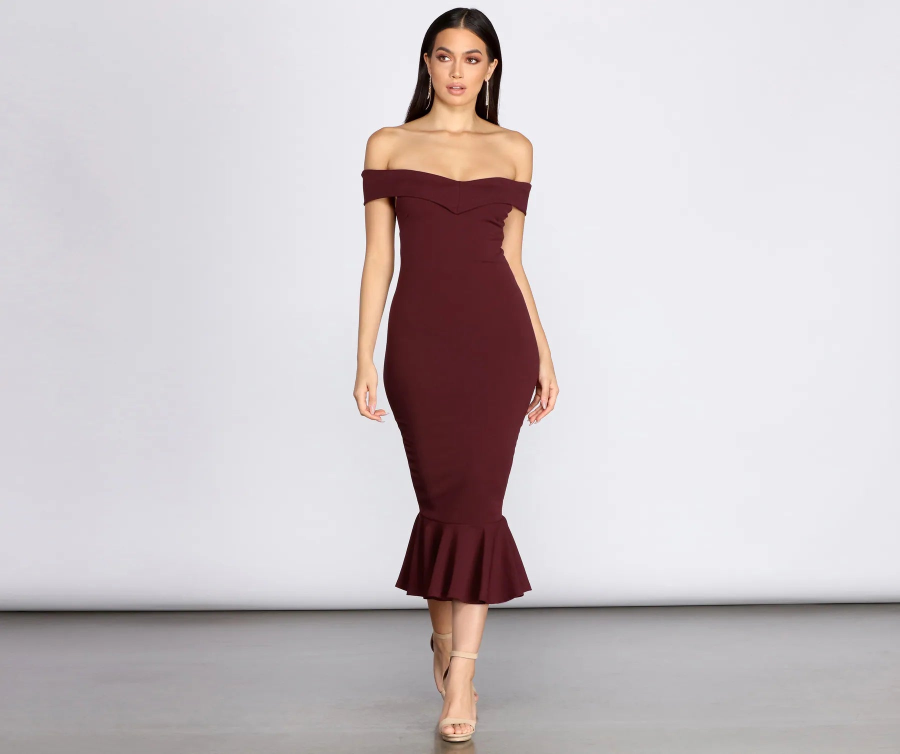 Will You Be My Sweetheart Midi Trumpet Dress Maxi Flowy Bohemian