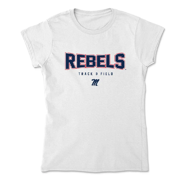 Ole Miss - NCAA Women's Track & Field : Akaomachukwu Odeluga - Soft Style Women’s T-Shirt-- Front Pockets Side Pockets Patch Pockets