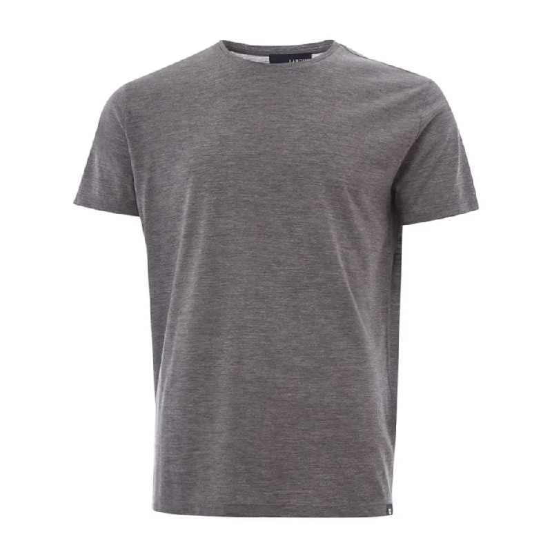 Elegant Gray Woolen Designer T-shirt-- Terry Blend Velvet Blend Canvas Blend