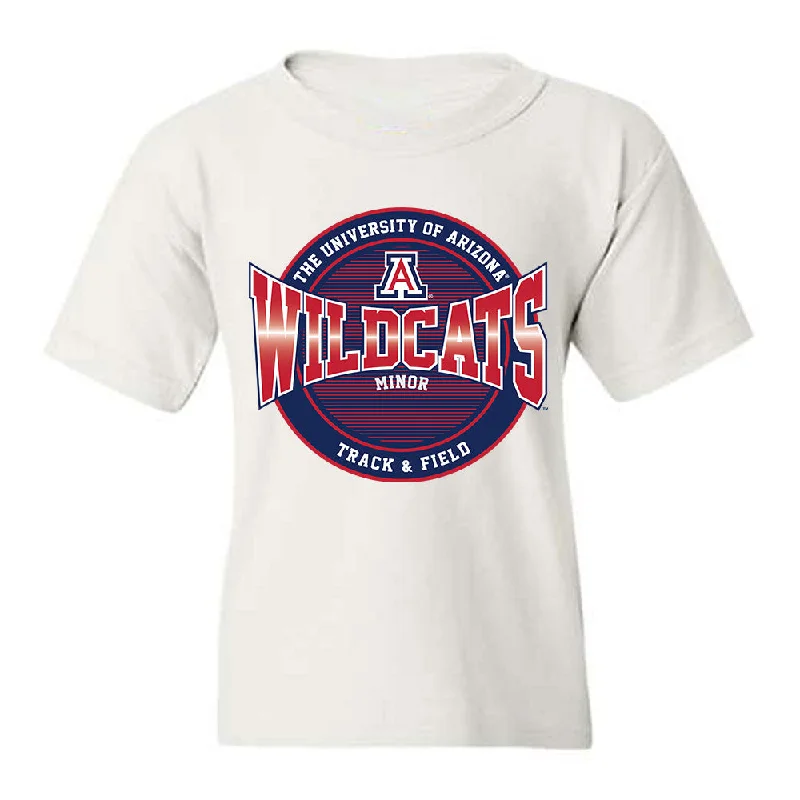 Arizona - NCAA Women's Track & Field : Dakota Minor - Classic Fashion Shersey Youth T-Shirt-- Zippered Front Buttoned Front Snap Front Arizona - NCAA Women's Track & Field : Dakota Minor - Classic Fashion Shersey Youth T-Shirt-- Zippered Front Buttoned Front Snap Front