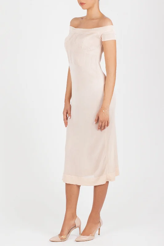 Pale pink midi-dress Tunics Formal black