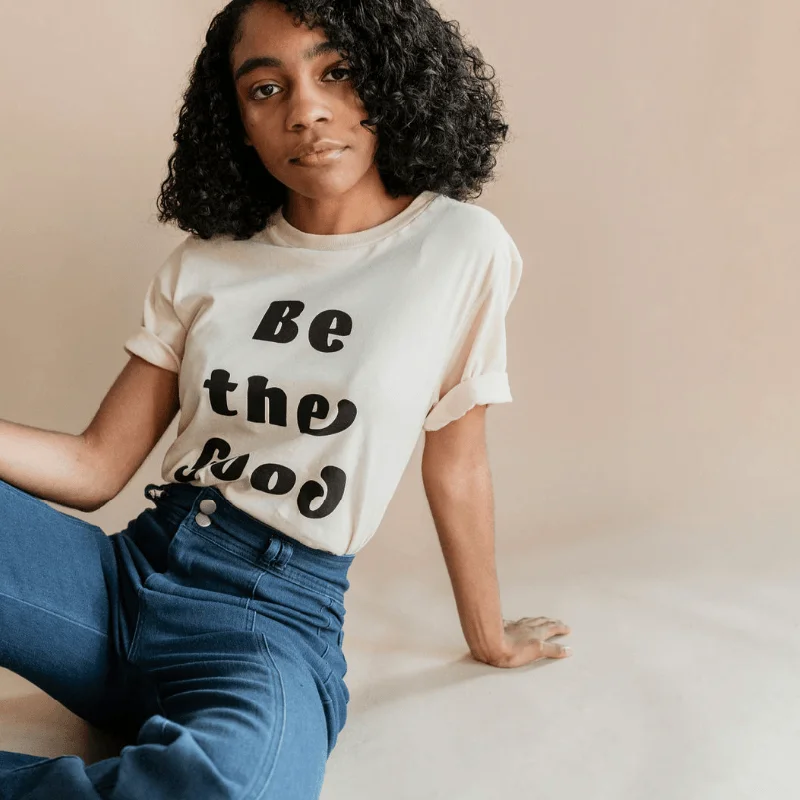 Be The Good Graphic T-Shirt-- Sequined Glittery Shiny