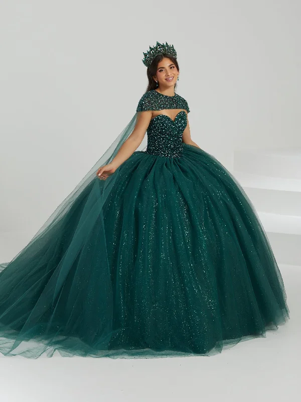 Strapless Cape Quinceanera Dress by Fiesta Gowns 56480 Tunics Chic elegant