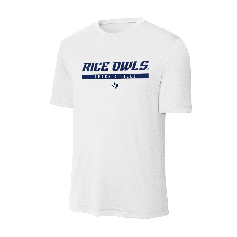Rice - NCAA Women's Track & Field : Elena Schwegman - Activewear T-Shirt-- Spandex Blend Rayon Blend Denim Blend Rice - NCAA Women's Track & Field : Elena Schwegman - Activewear T-Shirt-- Spandex Blend Rayon Blend Denim Blend