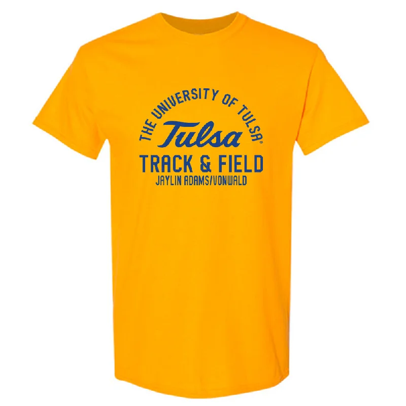 Tulsa - NCAA Women's Track & Field : Jaylin Adams/Vonwald - Classic Fashion Shersey T-Shirt-- Collared Crew Neck Turtle Neck Tulsa - NCAA Women's Track & Field : Jaylin Adams/Vonwald - Classic Fashion Shersey T-Shirt-- Collared Crew Neck Turtle Neck