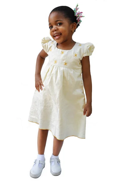 African Brocade Dress with Gold Embroidery for Girls-DPC475G Tunics Office stylish