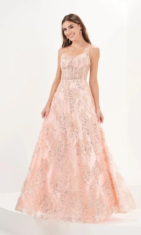 Tiffany Beaded and Sequin Tulle Prom Dress 16093 Cowl Neckline Elegant