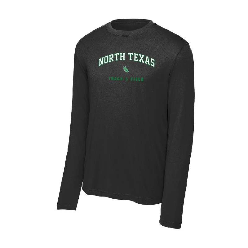 North Texas - NCAA Women's Track & Field : Makayla Roy - Activewear Long Sleeve T-Shirt-- Thin T-Shirt Open Front Quick Dry North Texas - NCAA Women's Track & Field : Makayla Roy - Activewear Long Sleeve T-Shirt-- Thin T-Shirt Open Front Quick Dry