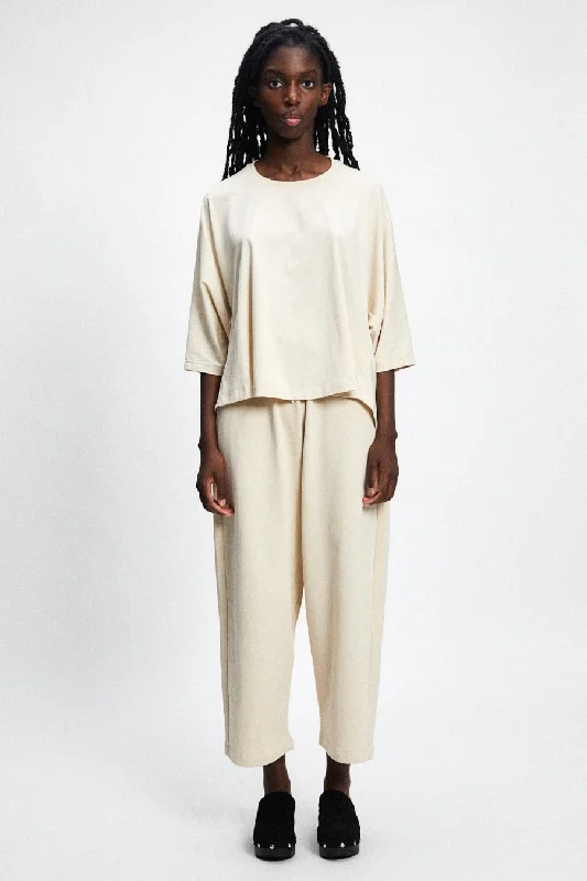 Ona T-Shirt-- Collared T-Shirt Boat Neck A-Line