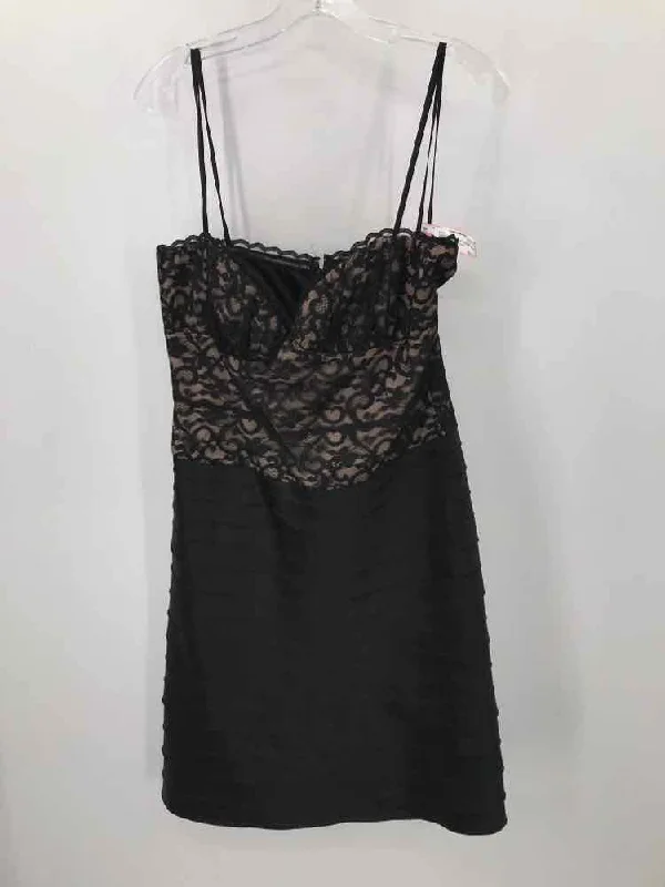 Pre-Owned BCBG Black Size 10 Knee Length Strapless Dress Tunics Leisure comfortable