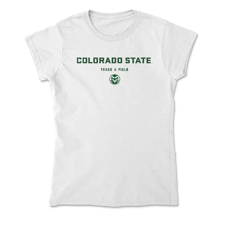 Colorado State - NCAA Women's Track & Field : Klaire Kovatch - Soft Style Women’s T-Shirt-- Fitted T-Shirt Seamless Stretchy Colorado State - NCAA Women's Track & Field : Klaire Kovatch - Soft Style Women’s T-Shirt-- Fitted T-Shirt Seamless Stretchy