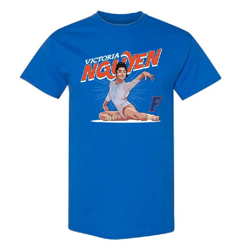 Florida - NCAA Women's Gymnastics : Victoria Nguyen - T-Shirt Individual Caricature-- Boxy Fit Fitted Loose Florida - NCAA Women's Gymnastics : Victoria Nguyen - T-Shirt Individual Caricature-- Boxy Fit Fitted Loose