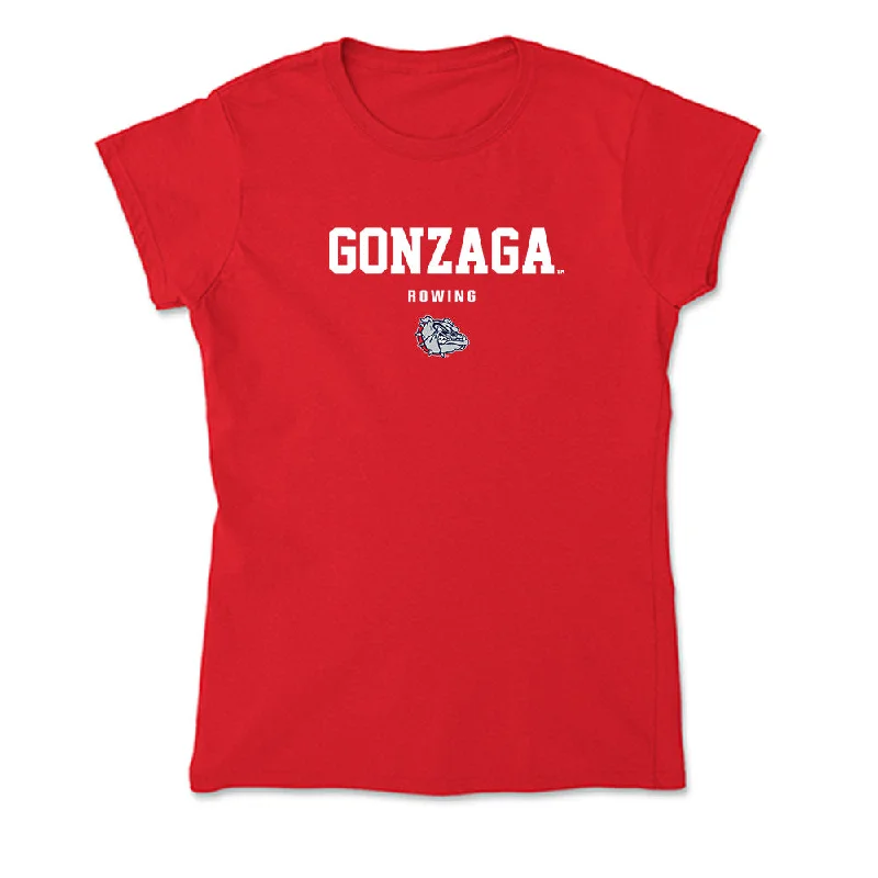 Gonzaga - NCAA Women's Rowing : Alli Krilich - Soft Style Women’s T-Shirt-- Elasticated Padded Insulated Gonzaga - NCAA Women's Rowing : Alli Krilich - Soft Style Women’s T-Shirt-- Elasticated Padded Insulated