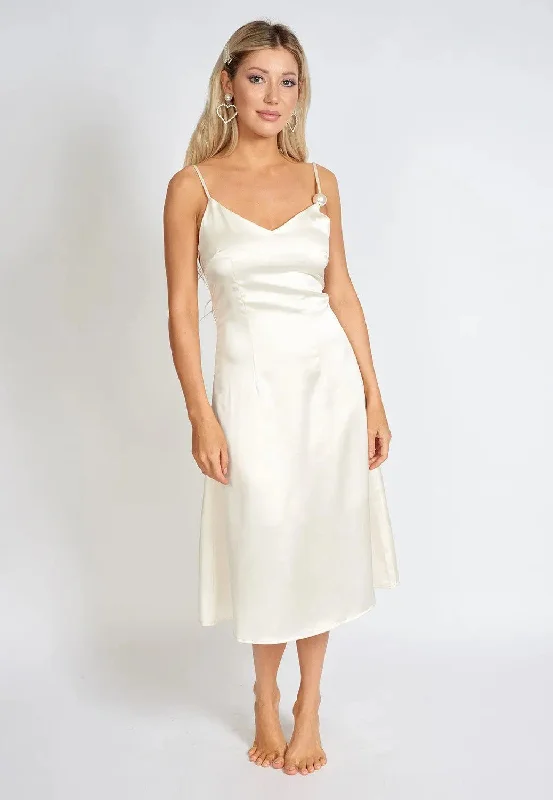 Léonie One Pearl Satin Slip Dress Tunics Corduroy durable