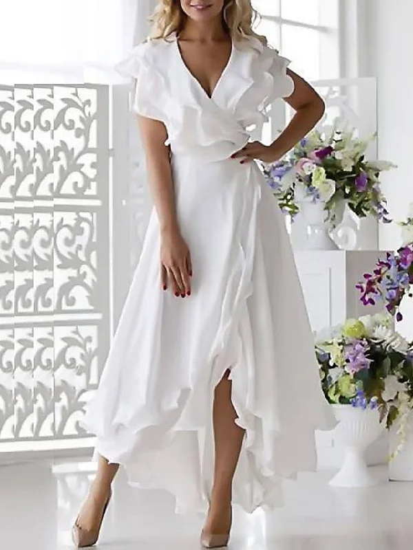 A-Line/Princess V-Neck Asymmetrical Mother of the Bride Dresses Tunics Travel practical A-Line/Princess V-Neck Asymmetrical Mother of the Bride Dresses Tunics Travel practical