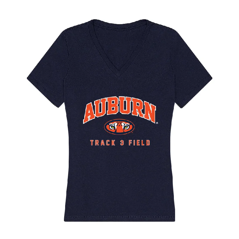 Auburn - NCAA Women's Track & Field : Maura Huwalt - Women's V-Neck T-Shirt-- Notch Collar Peter Pan Collar Cowl Neck Auburn - NCAA Women's Track & Field : Maura Huwalt - Women's V-Neck T-Shirt-- Notch Collar Peter Pan Collar Cowl Neck