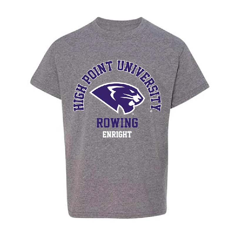 High Point - NCAA Women's Rowing : Caitlin Enright - Youth T-Shirt-- Welt Pockets Slit Pockets High Point - NCAA Women's Rowing : Caitlin Enright - Youth T-Shirt-- Welt Pockets Slit Pockets