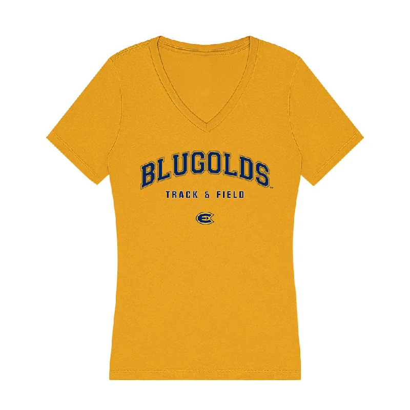 UW Eau Claire - NCAA Women's Track & Field : Brooklyn Lamers - Women's V-Neck T-Shirt-- Fashionable Trendy Casual UW Eau Claire - NCAA Women's Track & Field : Brooklyn Lamers - Women's V-Neck T-Shirt-- Fashionable Trendy Casual