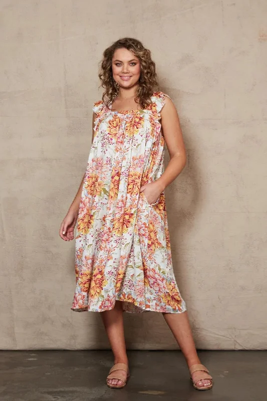 Eb & Ive - Plumeria Frill Dress - Salt Jardin Tunics Chic fashionable