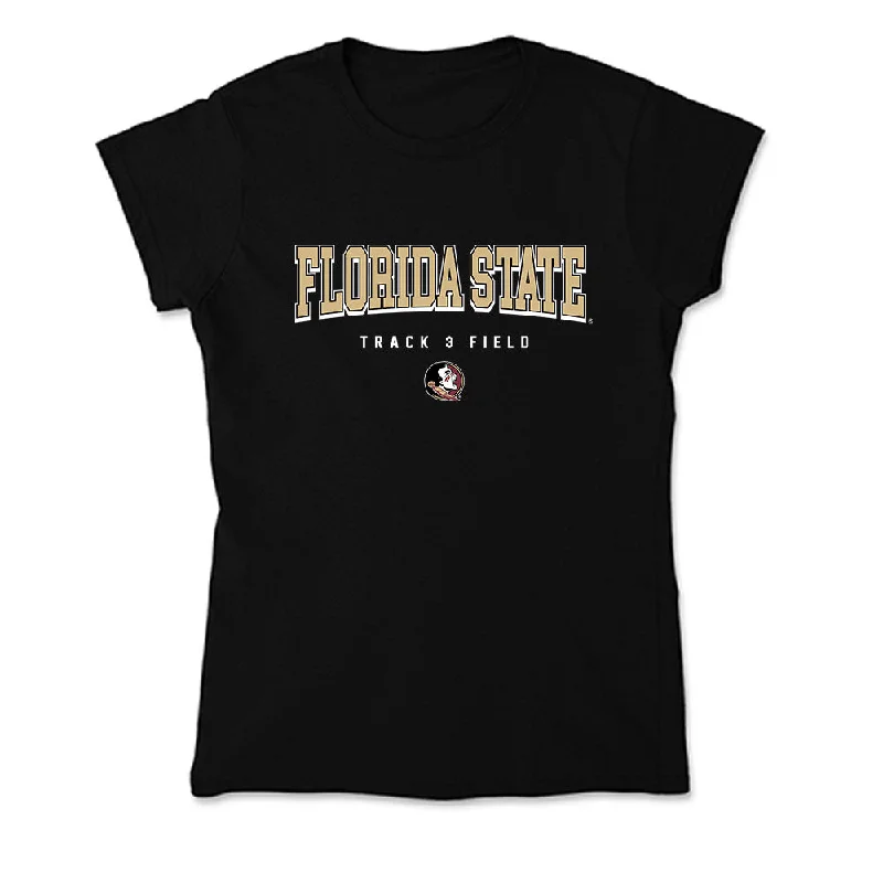 FSU - NCAA Women's Track & Field : Isabella Madaffari - Soft Style Women’s T-Shirt-- Striped Floral Plaid FSU - NCAA Women's Track & Field : Isabella Madaffari - Soft Style Women’s T-Shirt-- Striped Floral Plaid