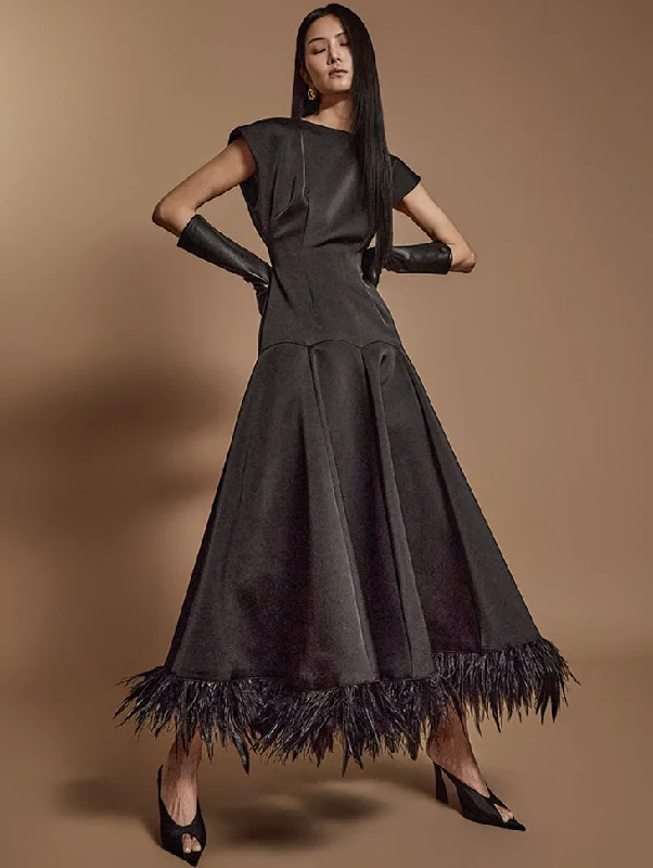 D9516 Feather Dress Tunics Hiking breathable
