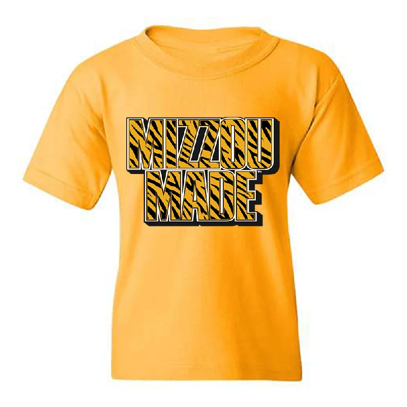 Missouri - NCAA Women's Gymnastics : Kaia Tanskanen - Youth T-Shirt-- Embroidered Appliqued Beaded Missouri - NCAA Women's Gymnastics : Kaia Tanskanen - Youth T-Shirt-- Embroidered Appliqued Beaded