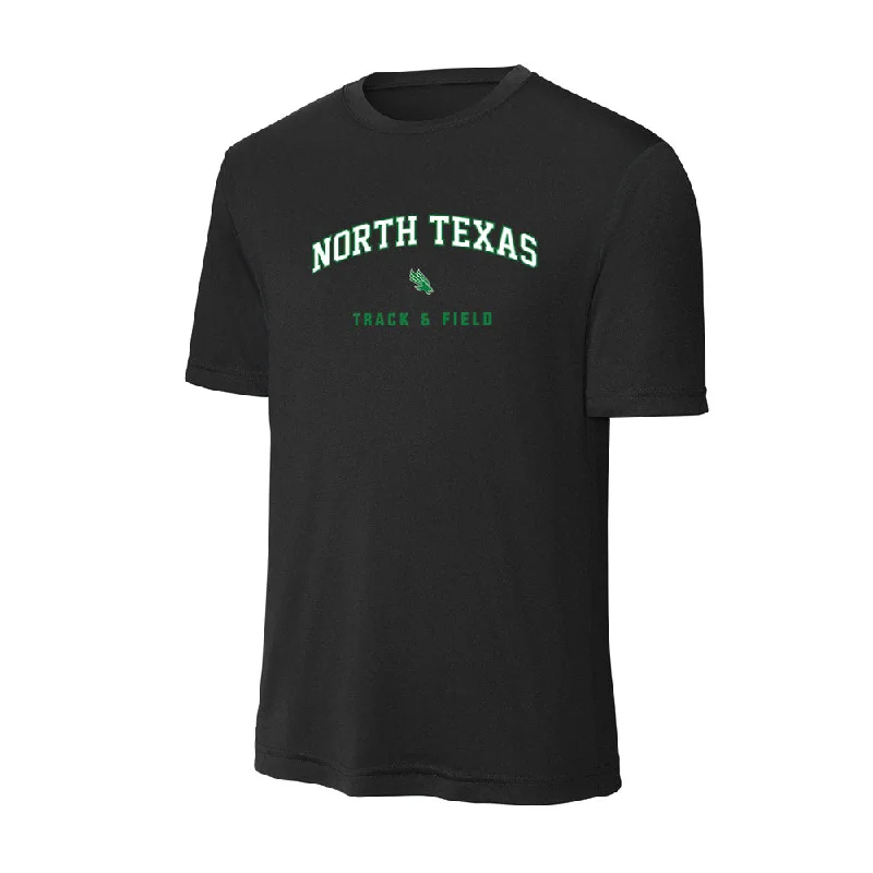 North Texas - NCAA Women's Track & Field : Jasmyn Reece - Activewear T-Shirt-- Boxy Fit Fitted Loose North Texas - NCAA Women's Track & Field : Jasmyn Reece - Activewear T-Shirt-- Boxy Fit Fitted Loose