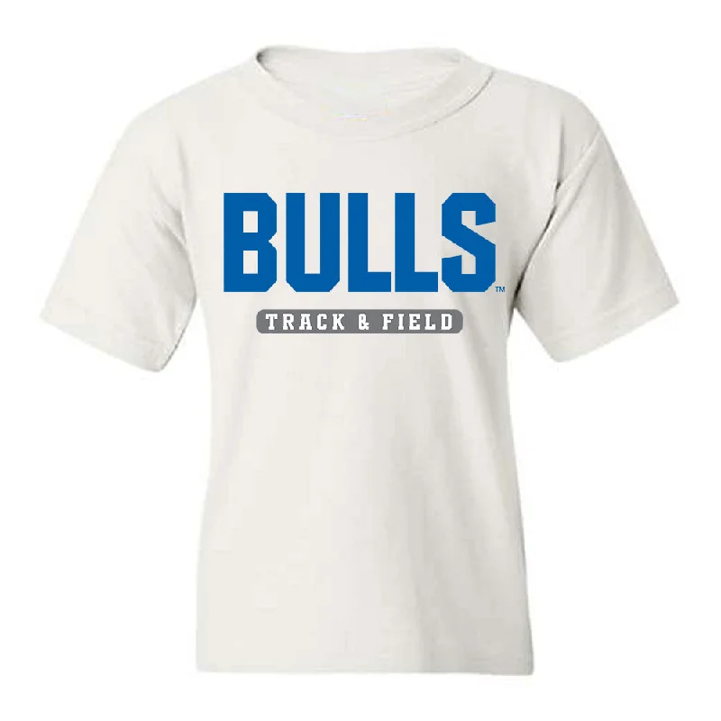 Buffalo - NCAA Women's Track & Field : Alexia Jones - Youth T-Shirt-- Handmade Hand-knitted Hand-woven Buffalo - NCAA Women's Track & Field : Alexia Jones - Youth T-Shirt-- Handmade Hand-knitted Hand-woven
