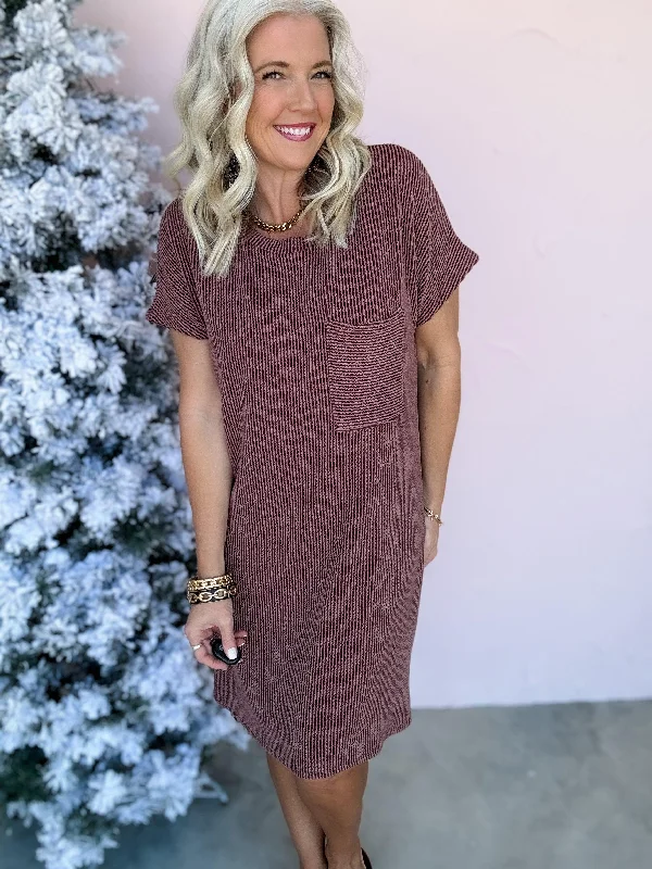 Reese Ribbed Dress Tunics Solid Classic