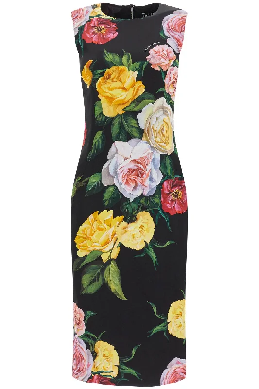 Dolce & Gabbana Women's Elegant Floral Silk Dress Knee-Length Tunics Versatile all-occasion Dolce & Gabbana Women's Elegant Floral Silk Dress Knee-Length Tunics Versatile all-occasion