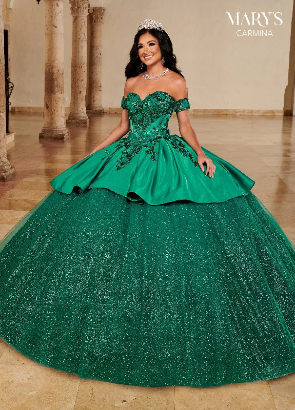 Strapless Quinceanera Dress by Mary's Bridal MQ1097 Boat Neckline Classic